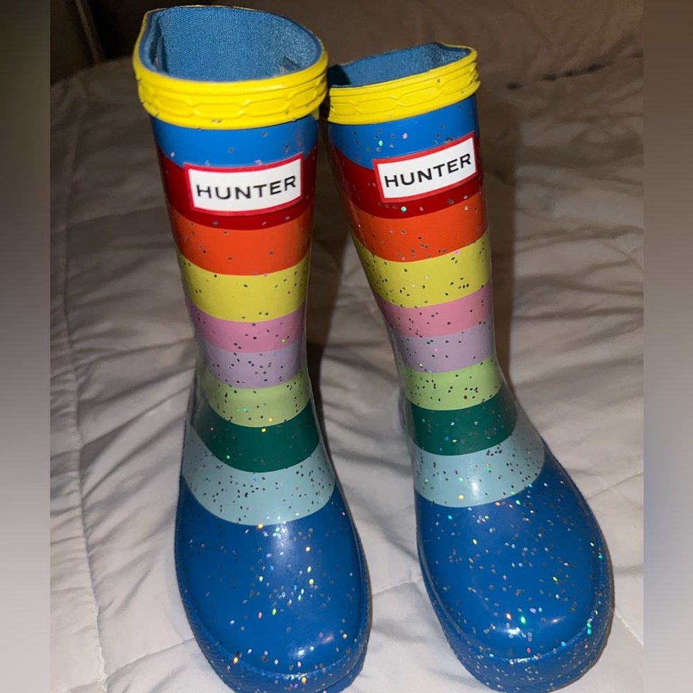 Brand new never worn toddler girl Hunter rain boots size 10c